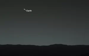 Câmeras do Rover Curiosity da Nasa registram a Terra vista da superfície de Marte